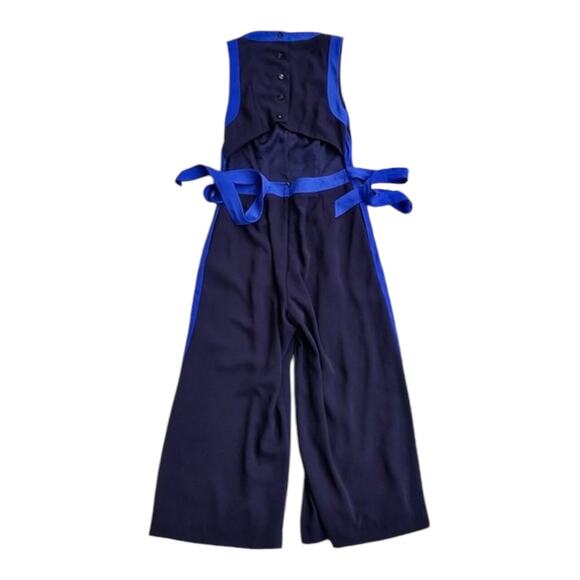 Anthropologie- Elevenses Beca Open Back Jumpsuit in navy size 0 - Picture 8 of 16